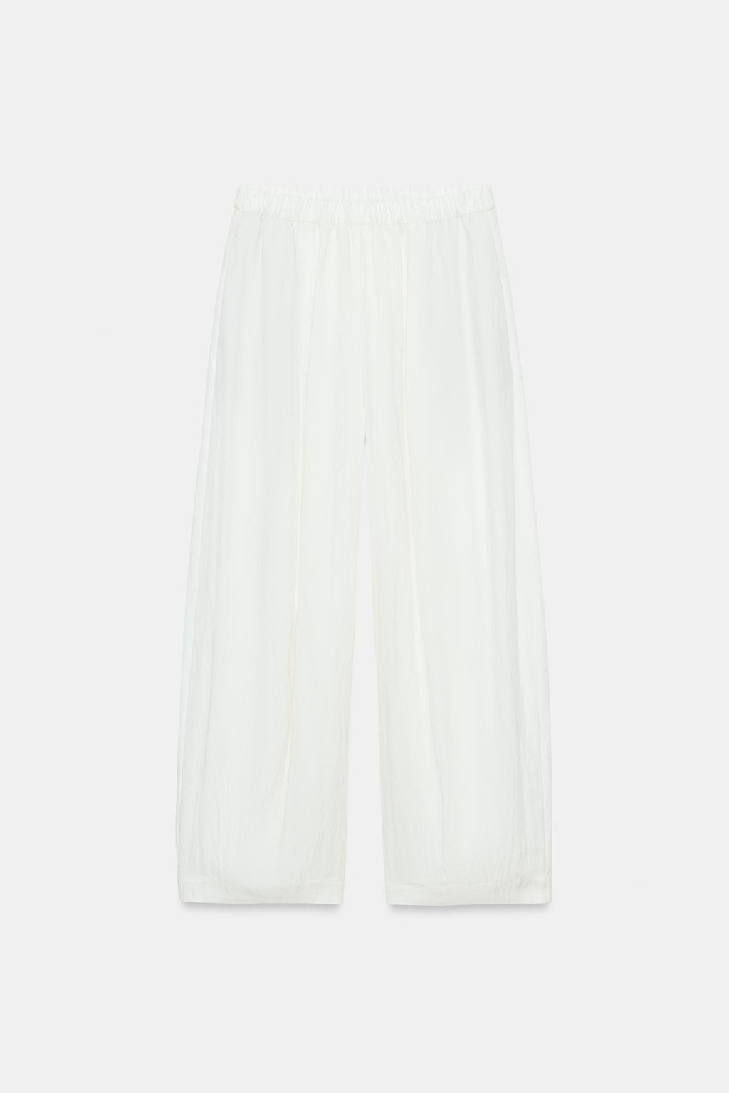 PANTAL?N BARREL FLUIDO ZW COLLECTION / Blanco roto - Zara фото 7