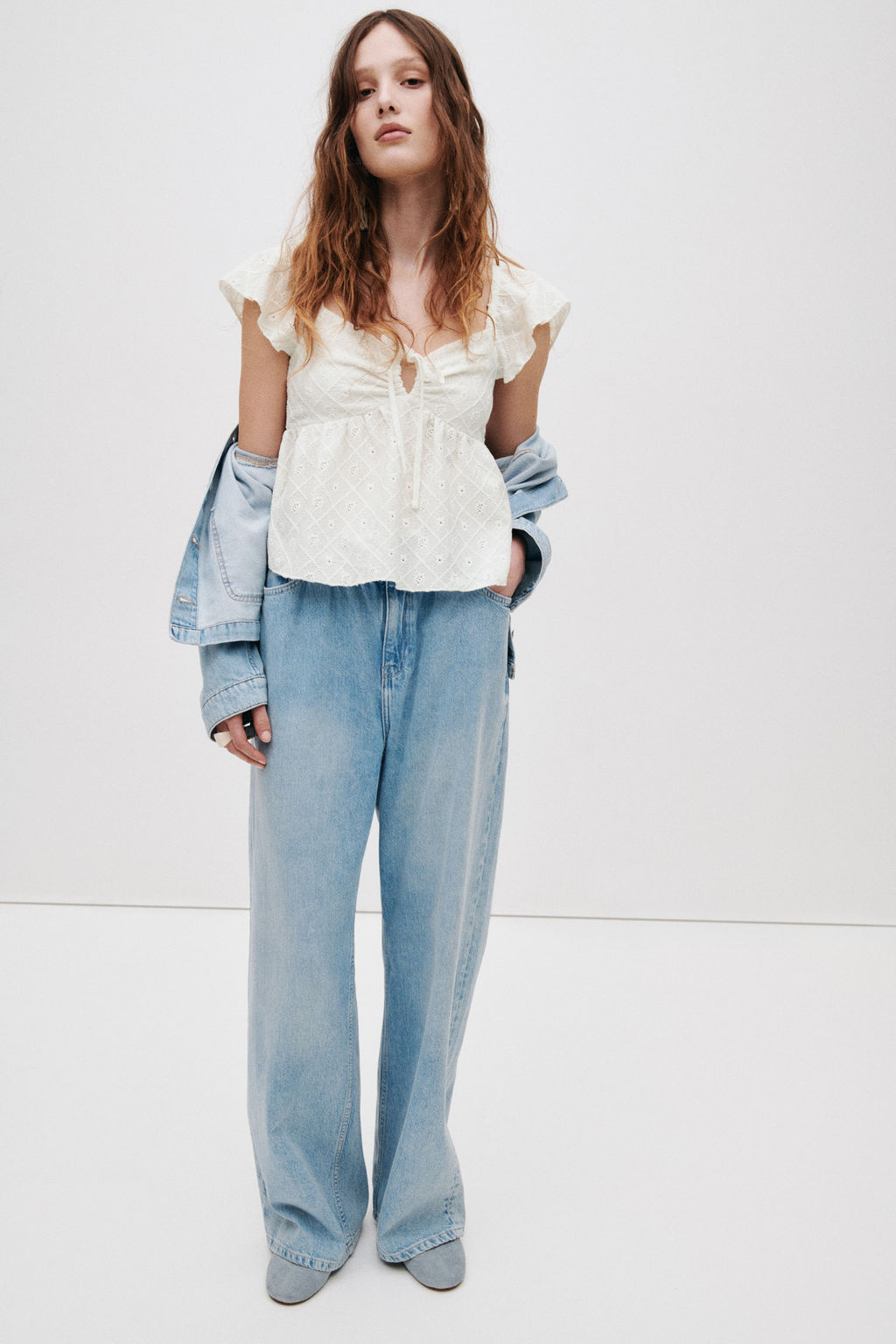 Blusa en punto pointelle - H&m фото 5