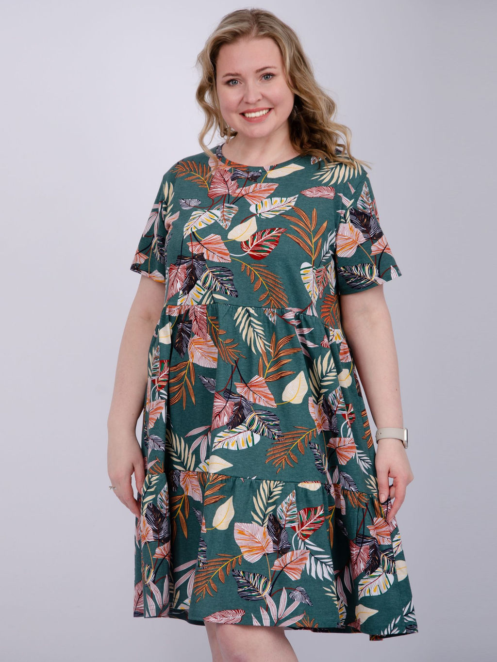 Платье "Касадея" тропики, трикотаж