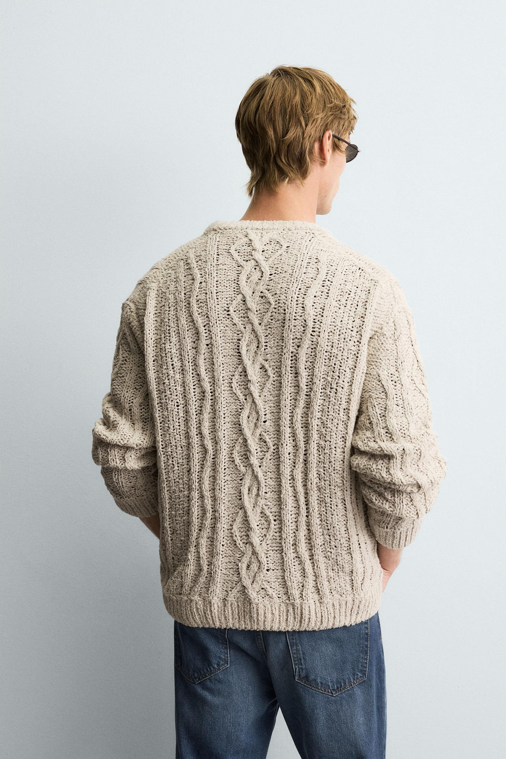 TEXTURED CABLE-KNIT SWEATER - Zara фото 3