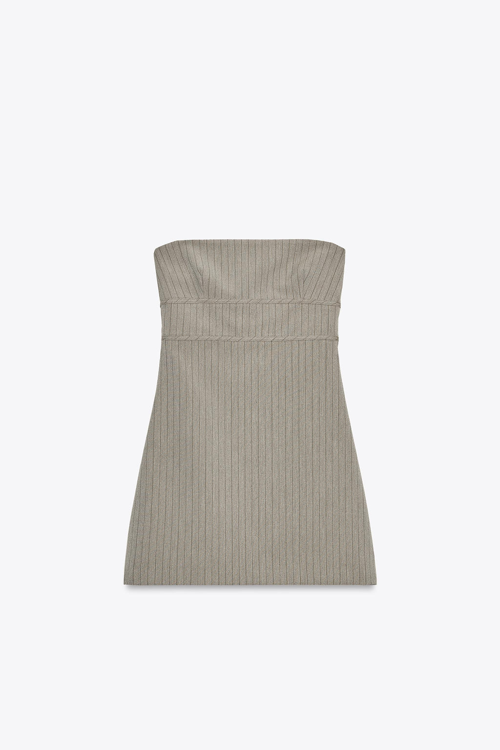 PINSTRIPE STRAPLESS DRESS - Zara фото 18