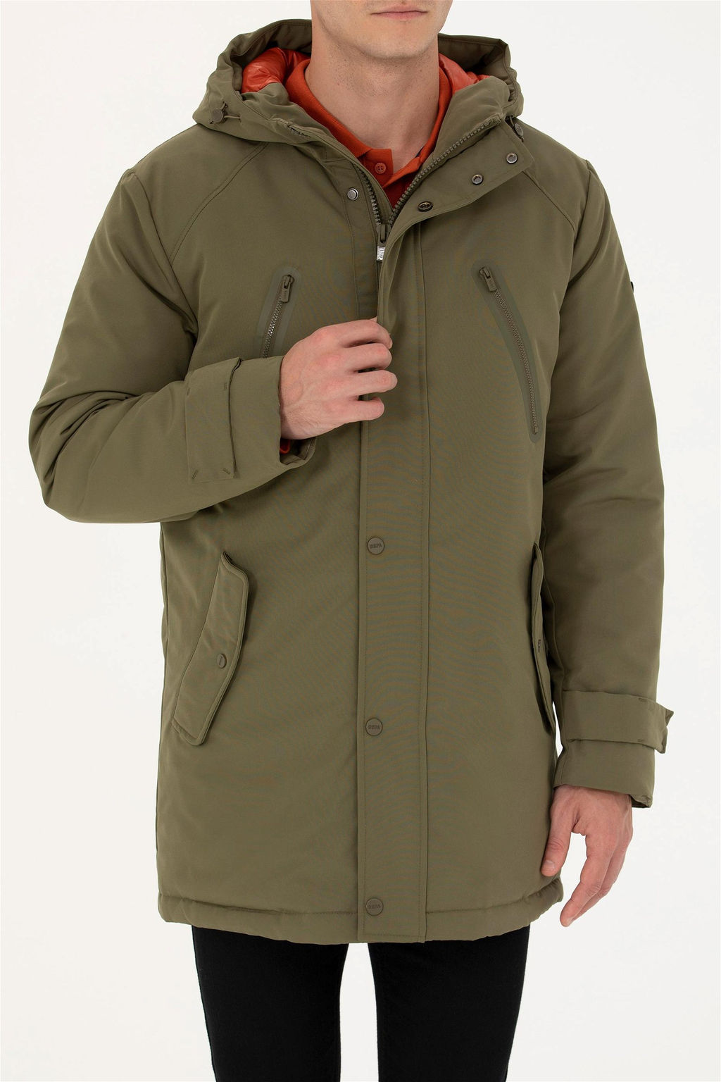 U. S. Polo Assn / Мужское пальто цвета хаки - U.s. polo assn фото 14