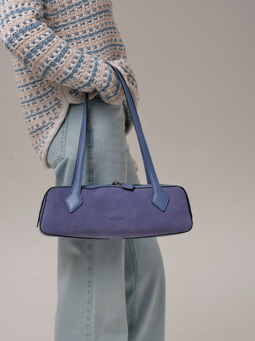 Сумка женская багет Deboro 31129 сиреневый закат