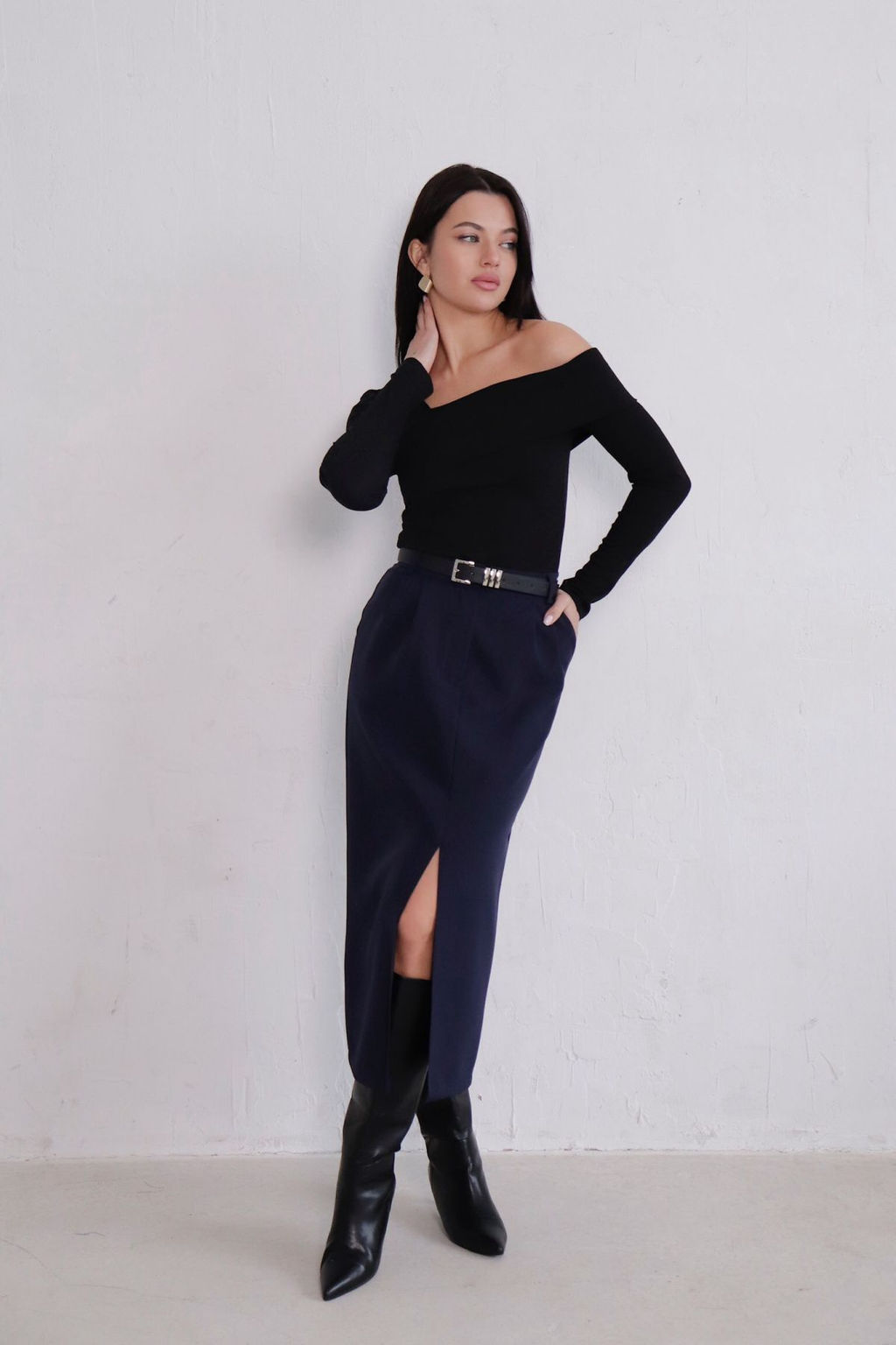 Юбка миди-макси с разрезом спереди - Martichelli фото 138