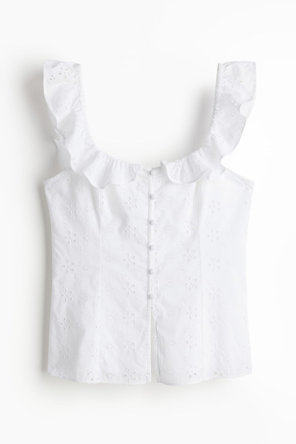 Top con ribete de volantes - H&m фото 5