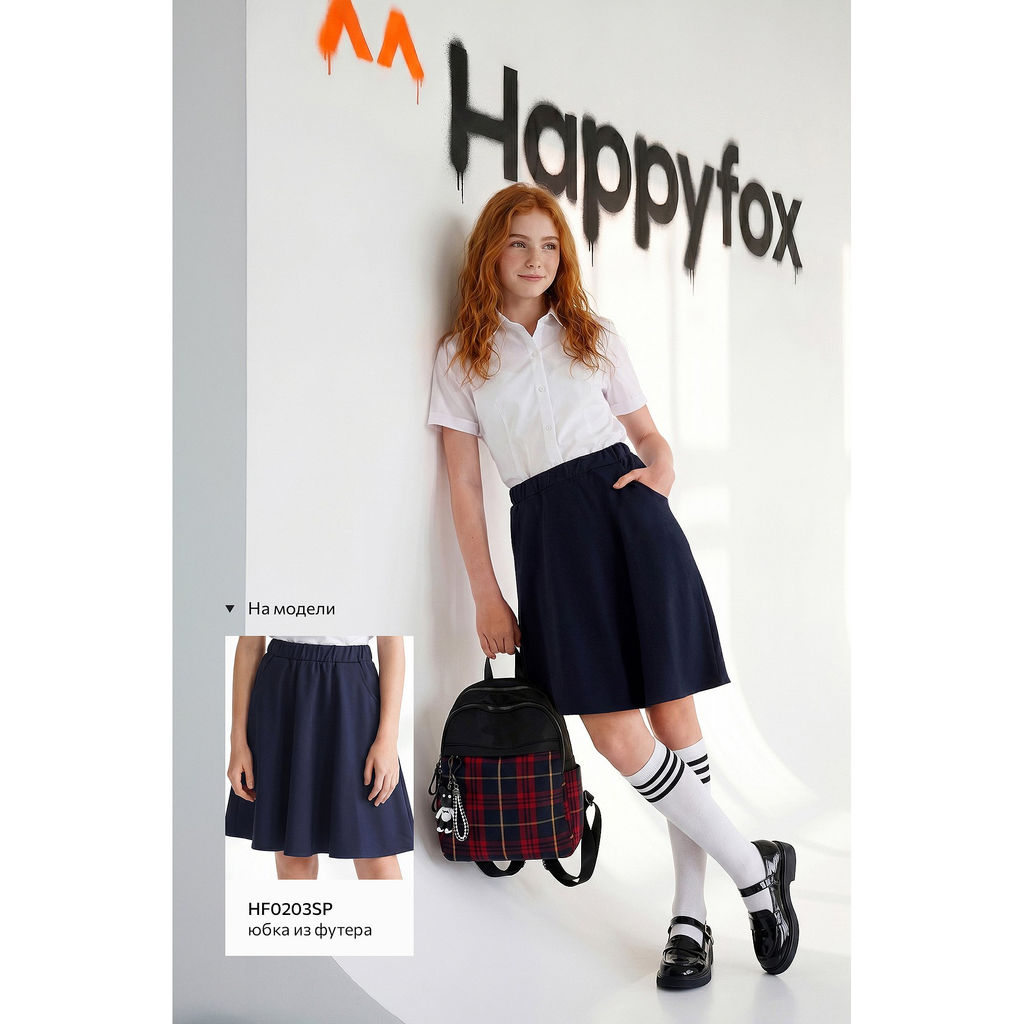 Рубашка с коротким рукавом для девочки Happyfox