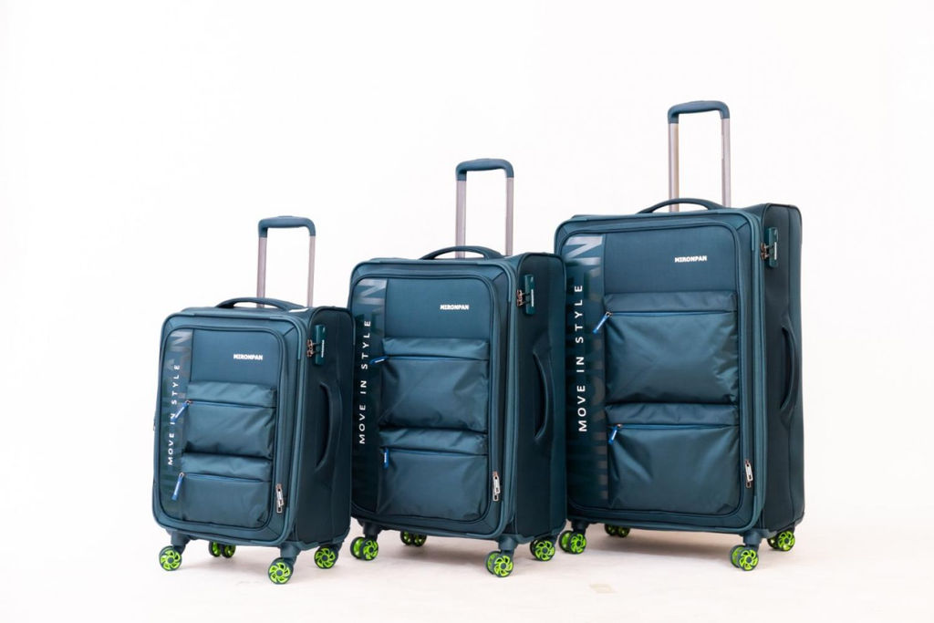 Чемодан ,комплект из 3-х , текстиль, 50159-3 Бирюзовый - Mironpan фото 2