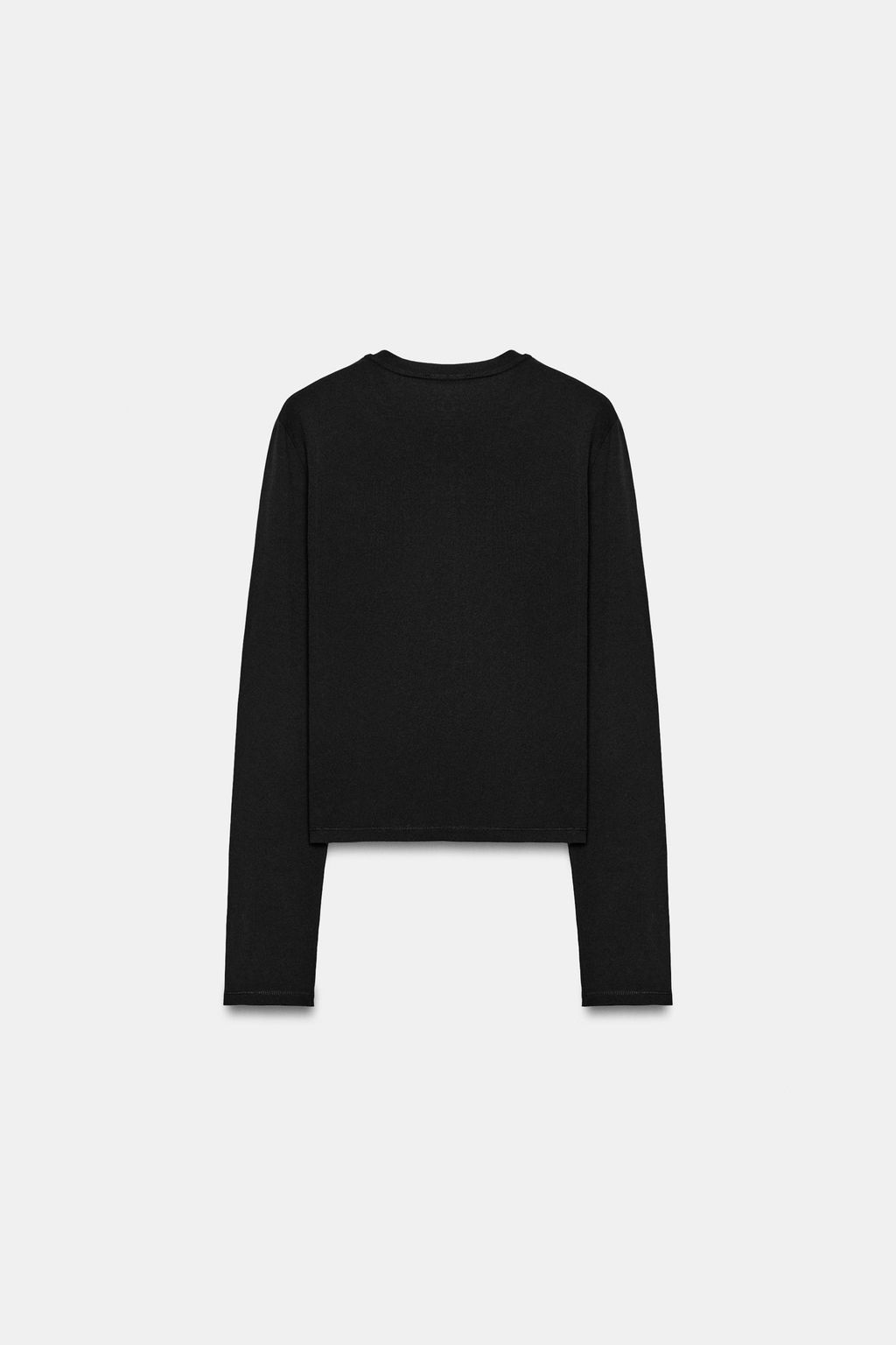 CAMISETA ALGOD?N 100% BOTONES / Negro - Zara фото 6