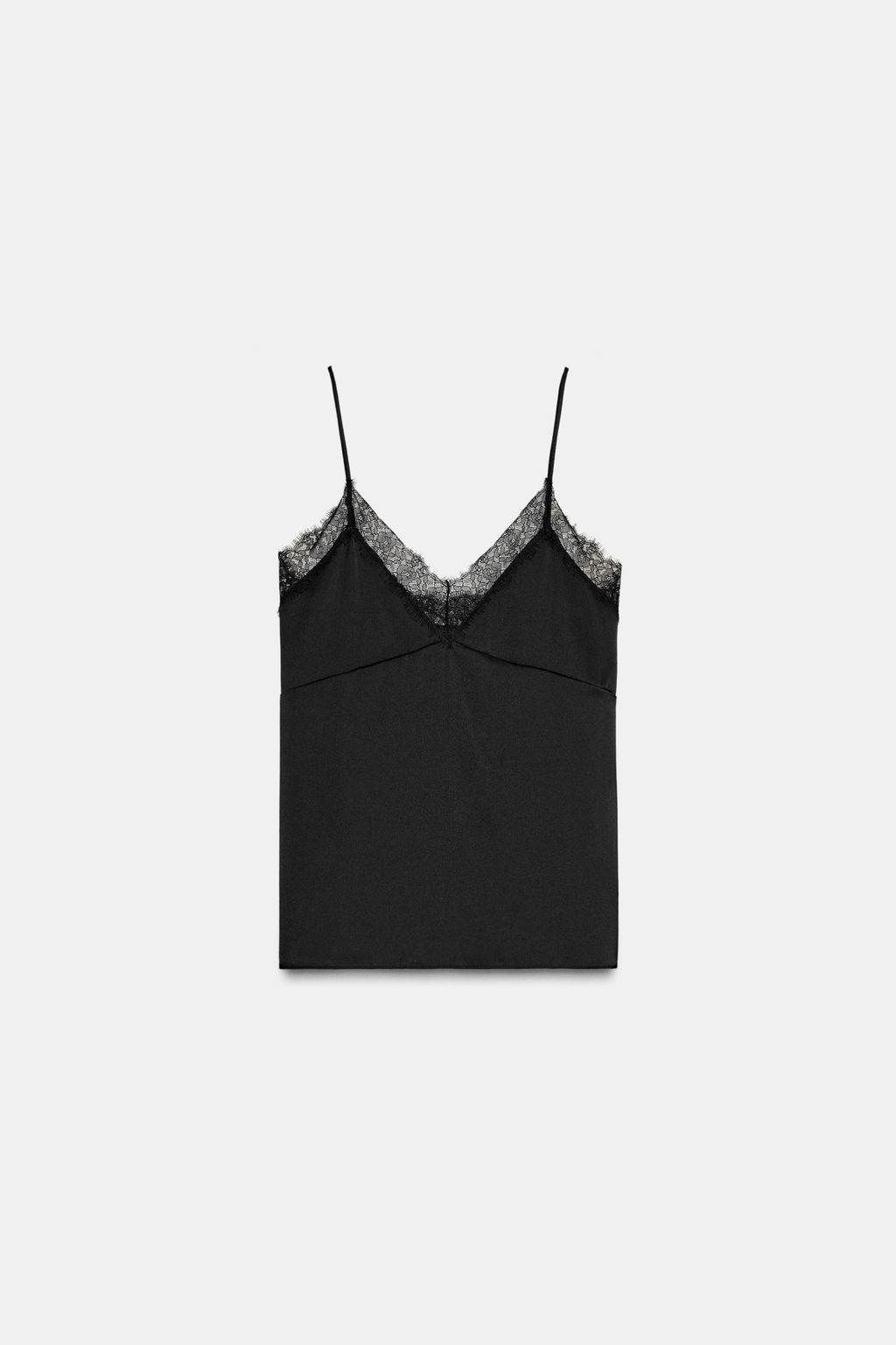 SATIN TOP WITH LACE - Zara фото 7