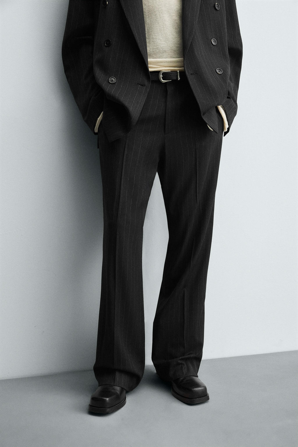 STRIPED SUIT TROUSERS