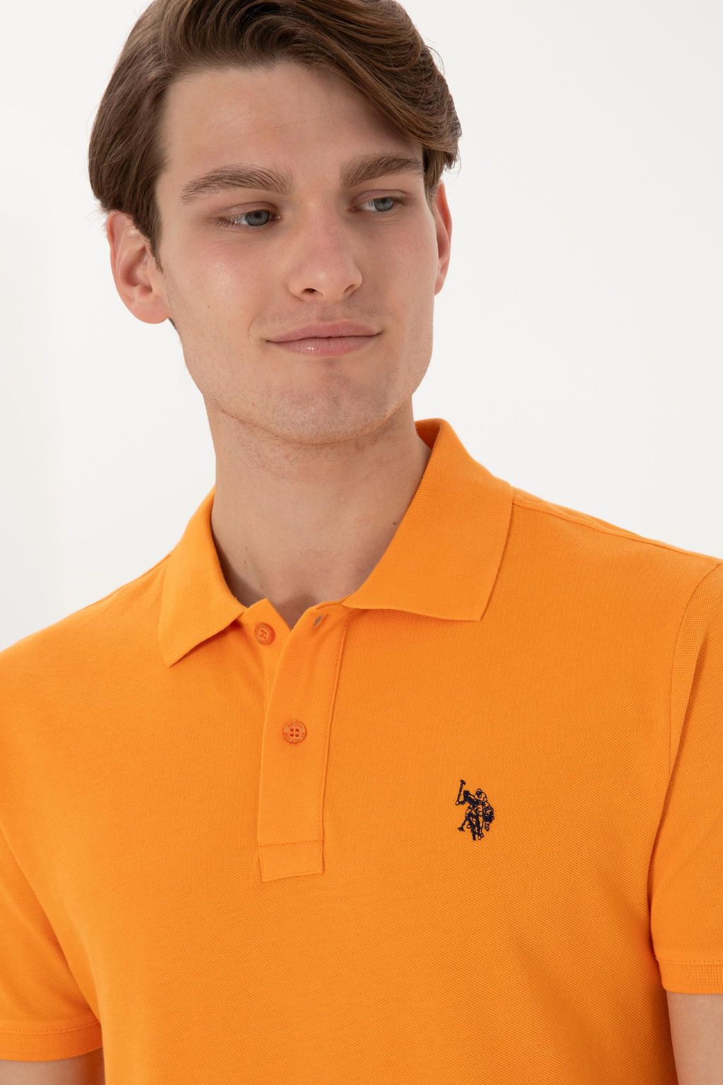 Erkek Slim Fit Polo Yaka Turuncu Basic Ti__rt Sepette S_rpriz _ndirim - U.s. polo assn фото 2