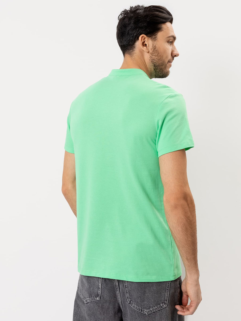 Джемпер-поло хлопковый в салатовом цвете тропики 111697 - Mark formelle фото 3