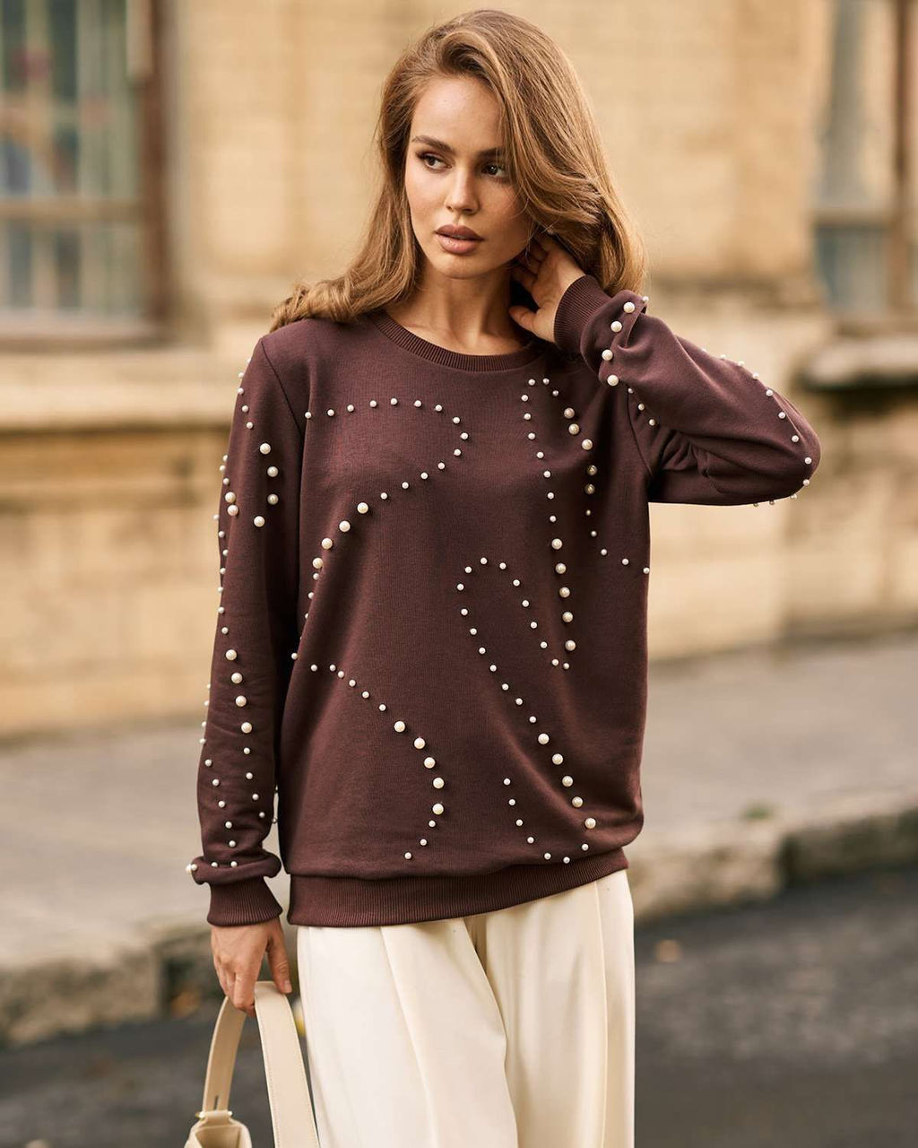 Свитшот с бусинами SSB003