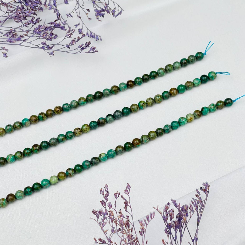 Бусины для украшений из Хризоколлы (60 бусин)