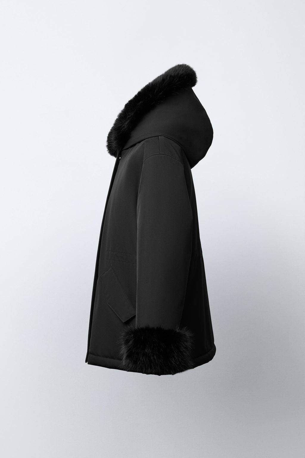 FAUX FUR HOODED PARKA - Zara фото 3