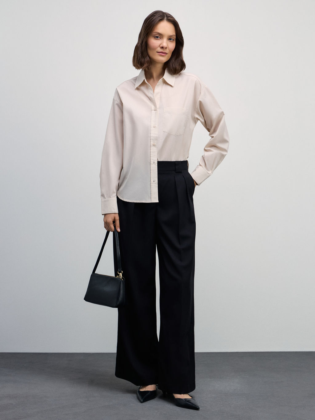 Базовая рубашка с карманом / Zarina фото 2