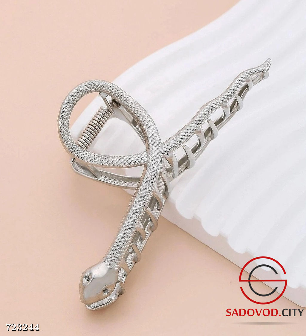 Металлическая заколка для волос в форме змеи - Bruno фото 4