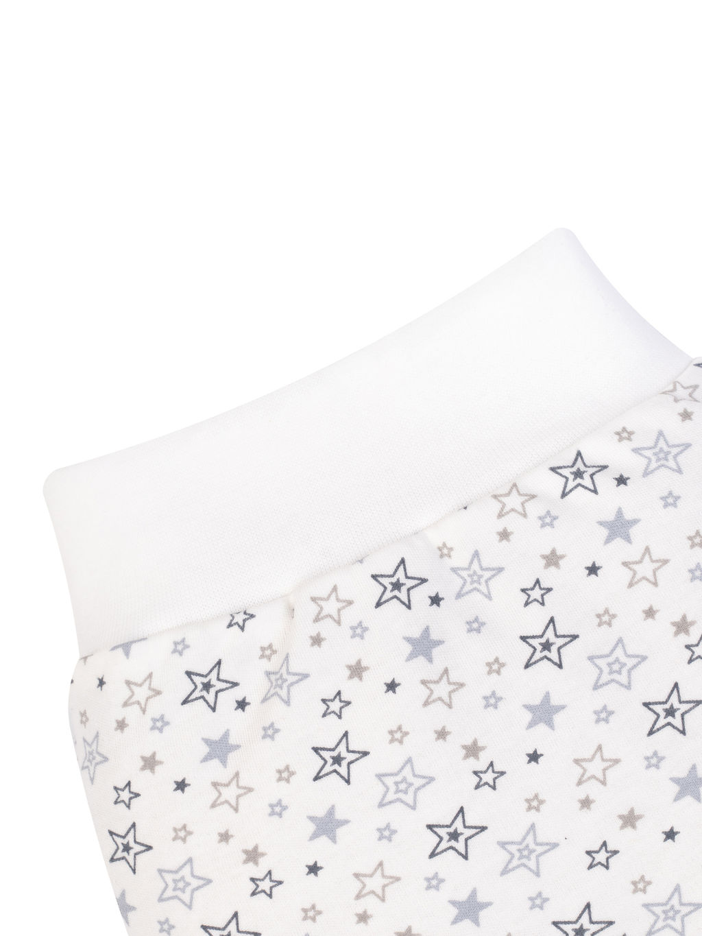 Ползункиштанишки молочные с принтом серые звезды
