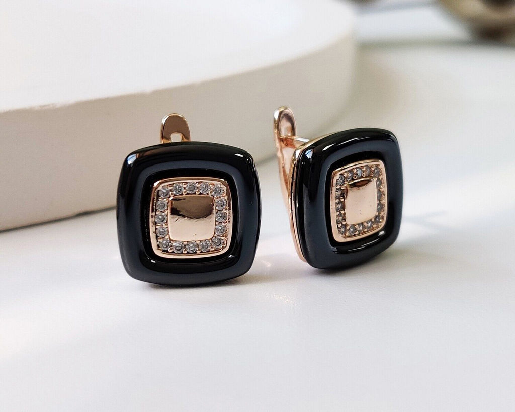 Серьги с керамикой