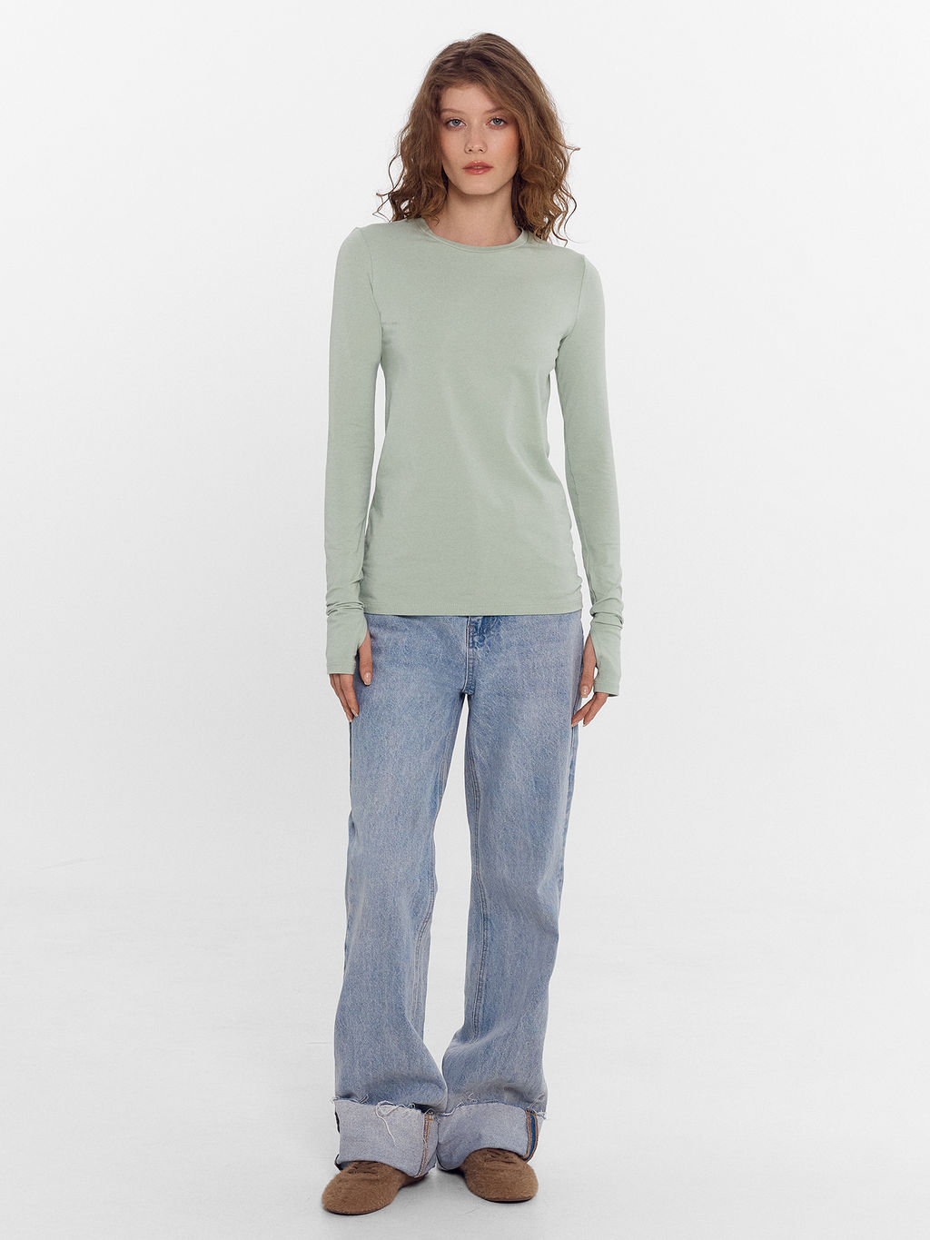 Джемпер женский в зеленом цвете