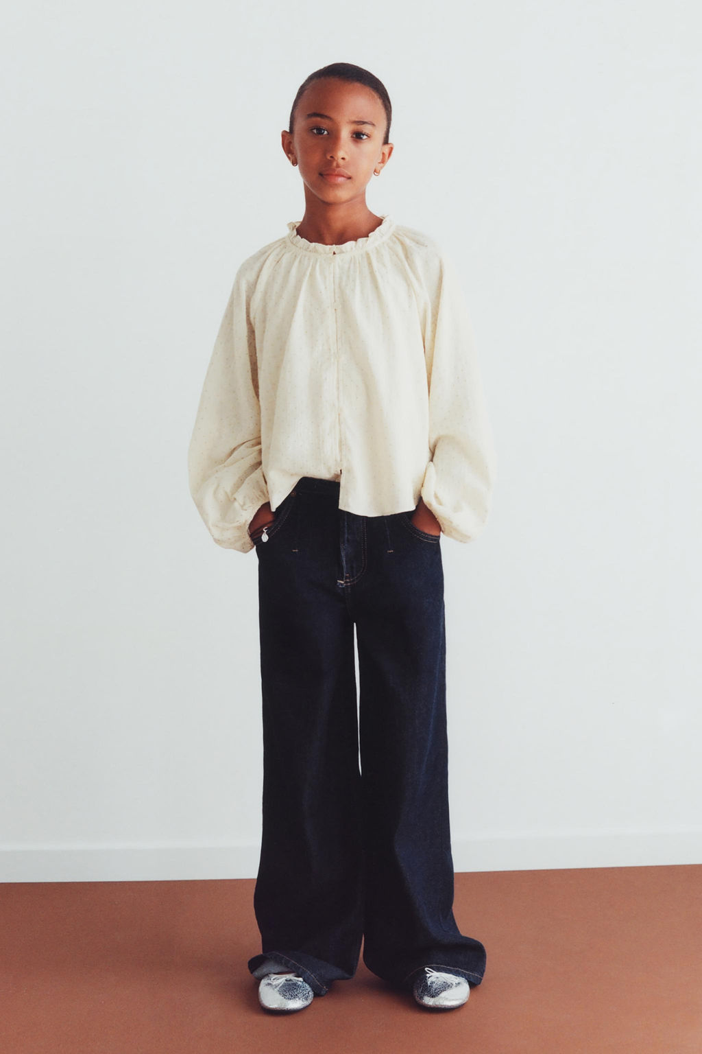 JEANS WIDE LEG CORDONES / Azul tinta - Zara фото 5