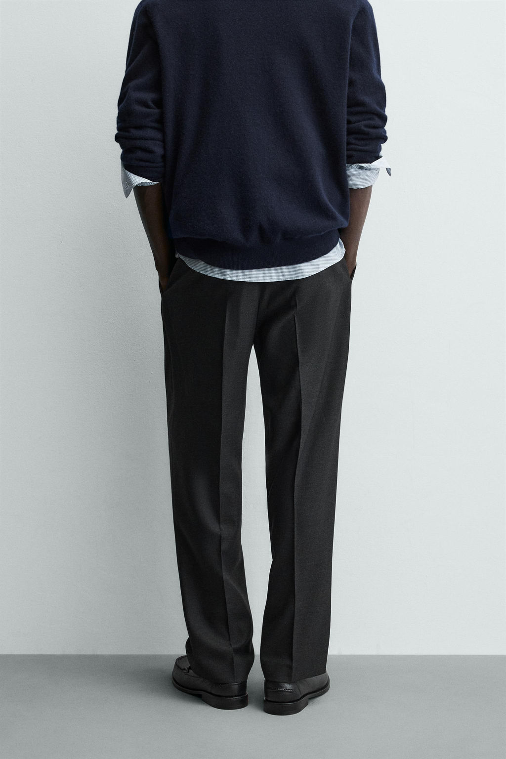 REGULAR FIT PLEATED TROUSERS - Zara фото 3