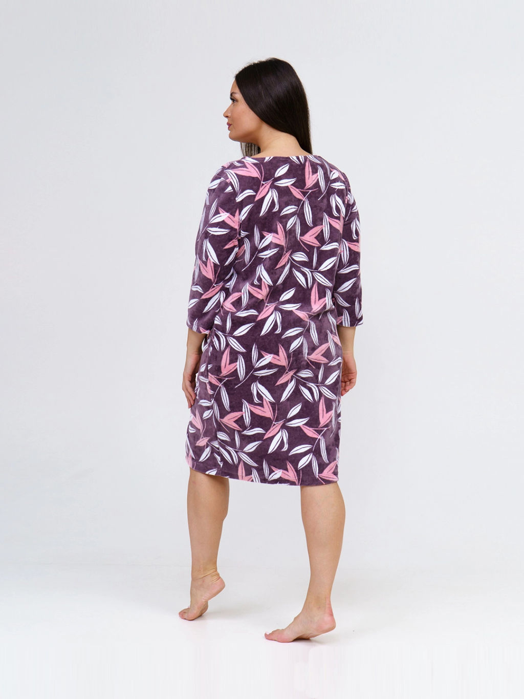 Халат женский, цвет коричневый