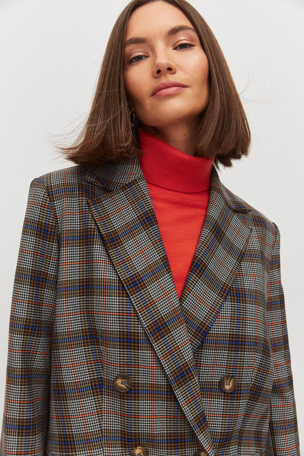 Двубортный пиджак в клетку - TO BE ONE фото 2