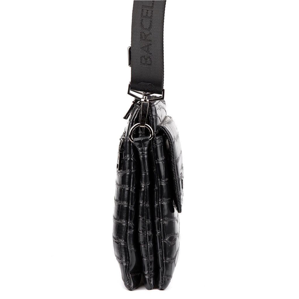 A1561-4 black, мужская сумка "Планшет" из экокожи Barcelo Biagi