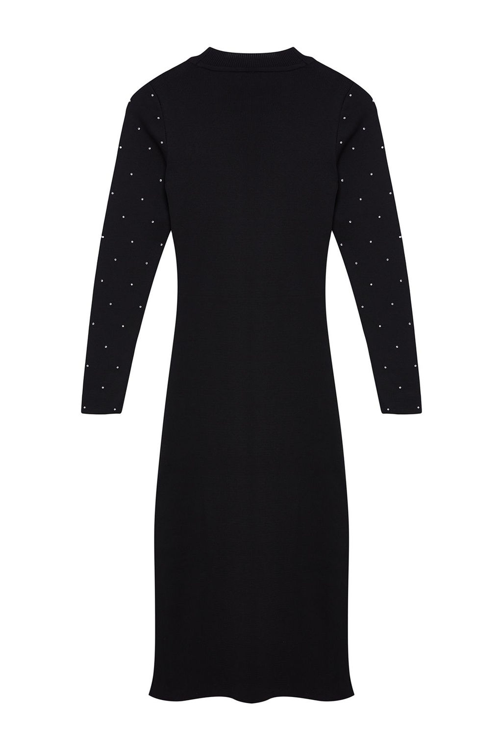 TRENDYOLMILLA Siyah Midi Triko Tas Islemeli Elbise TWOAW25EL00004  фото 7