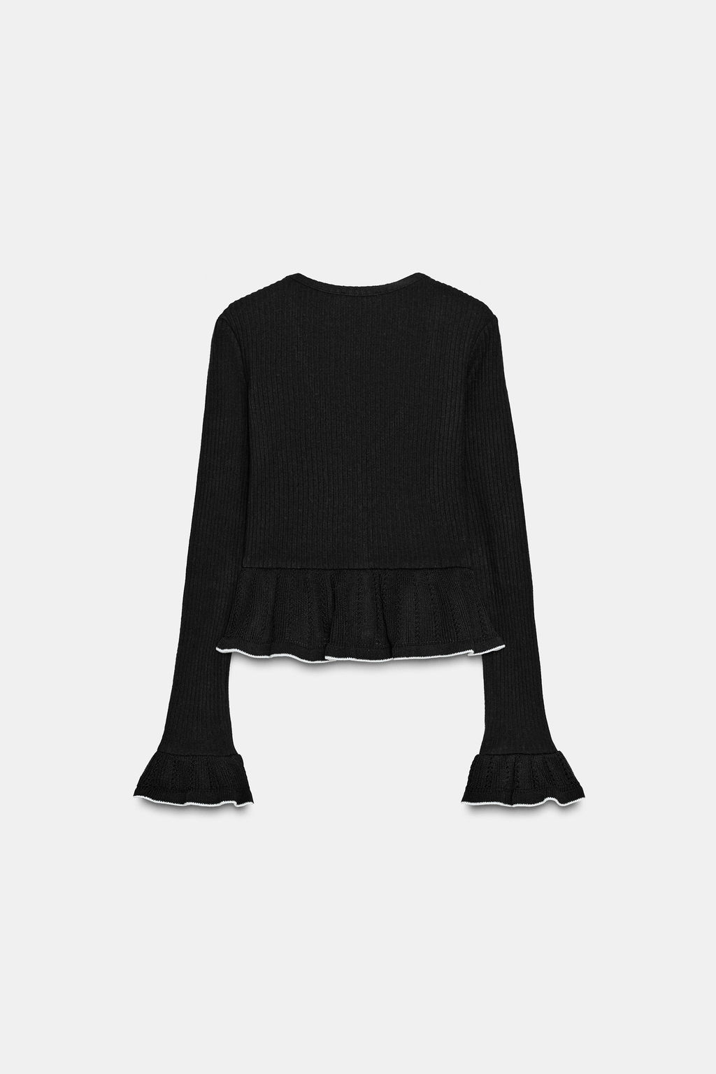 SOFT CARDIGAN WITH RUFFLE TRIMS - Zara фото 6