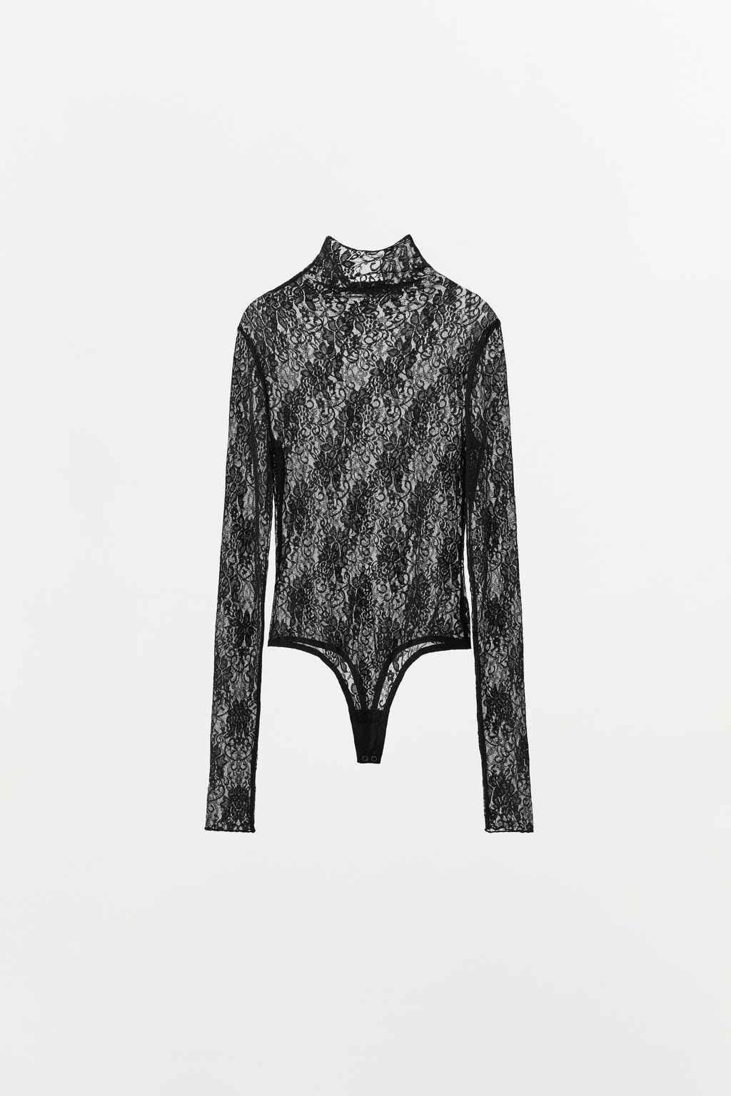 LACE BODYSUIT WITH LONG SLEEVES - Zara фото 9