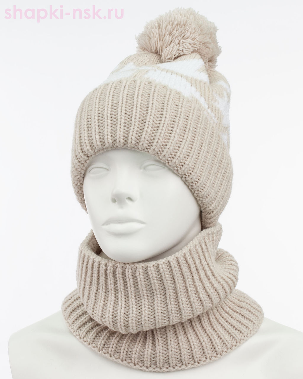 Q 201 D 201 Комплект флис (колпак+снуд) (52-54)