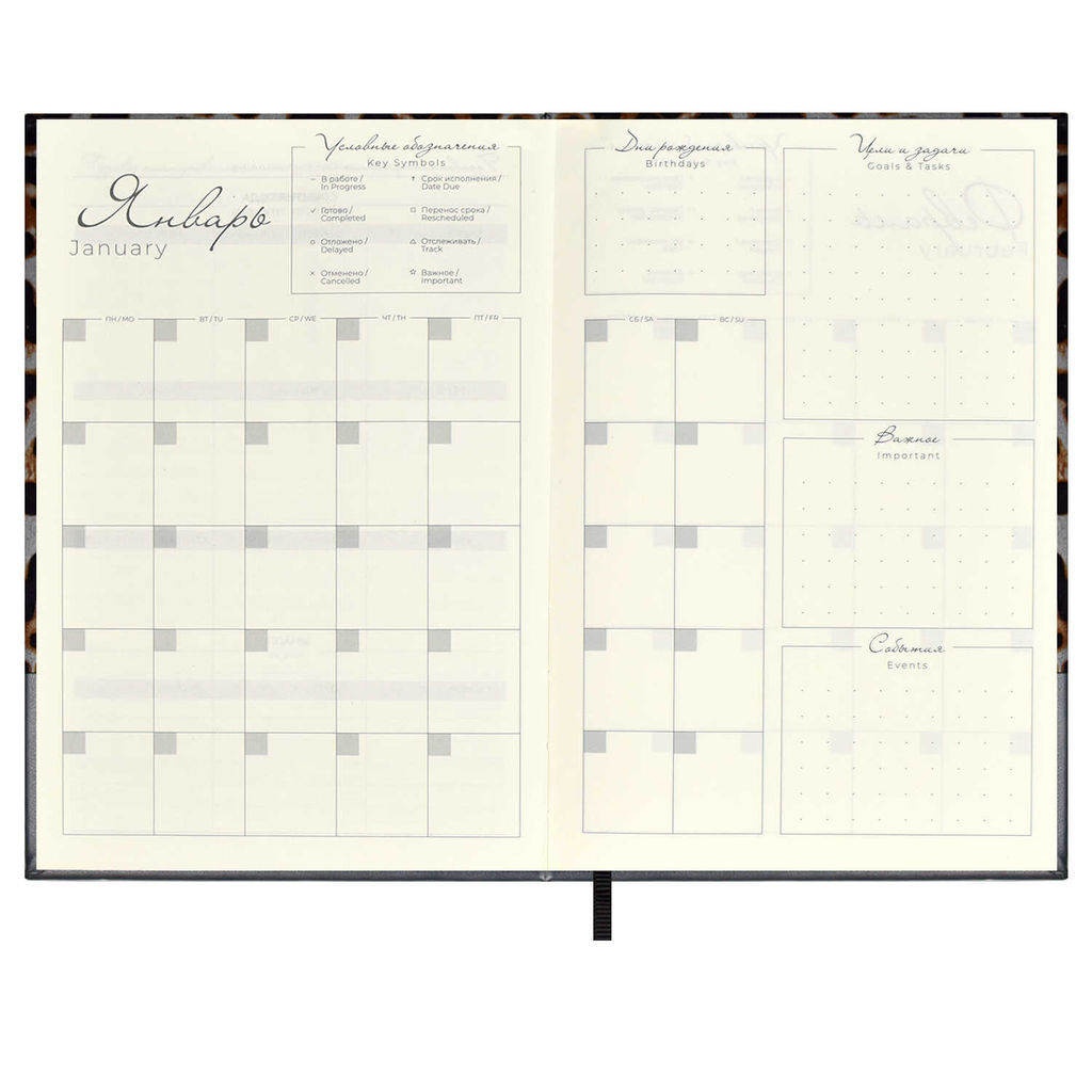 Ежедневник недатированный ESCALADA, А5, 160 л., арт. 64214/ 15 ЛЕОПАРД СЕРЫЙ  фото 13