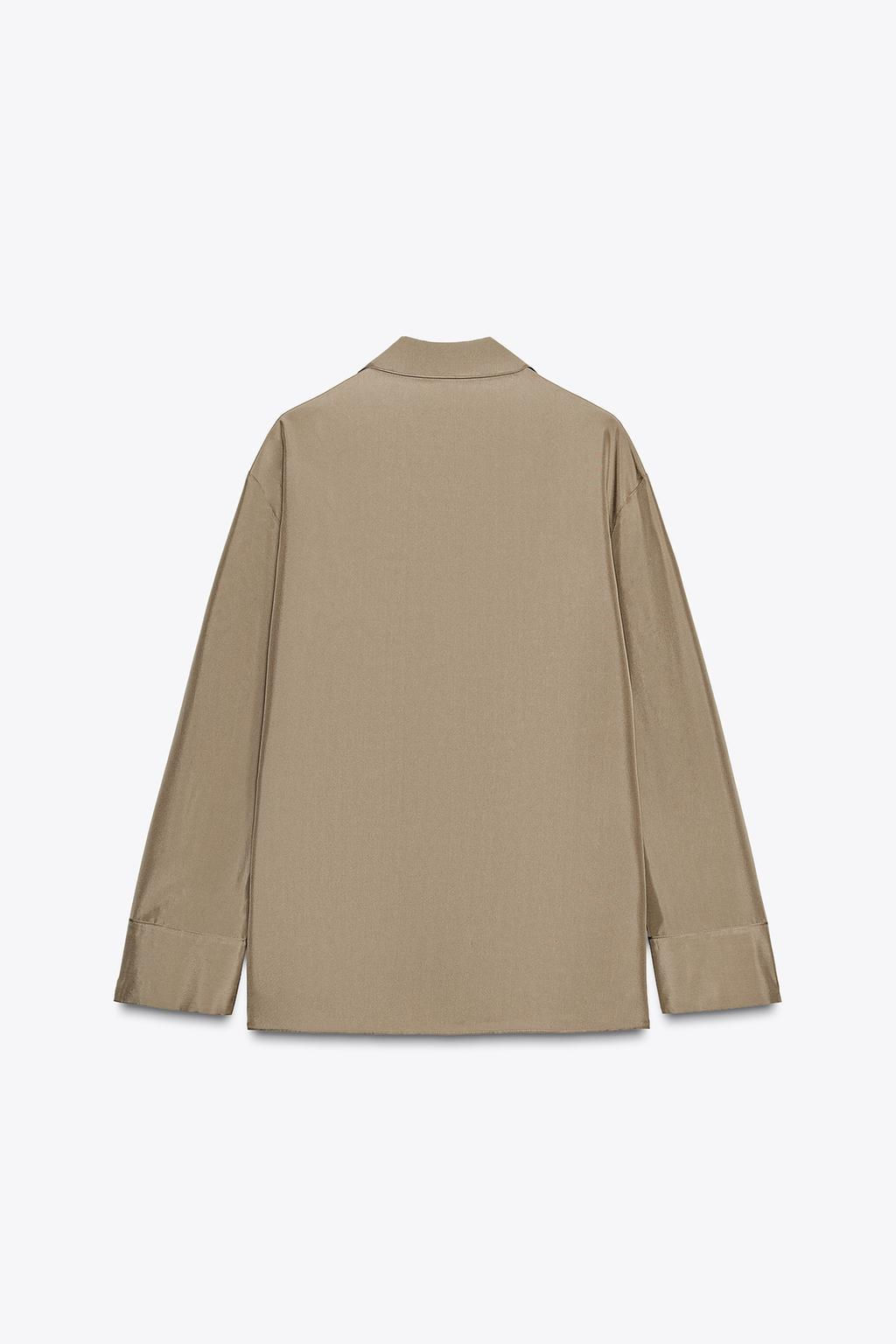 ZW COLLECTION SILK SHIRT WITH POCKET - Zara фото 4