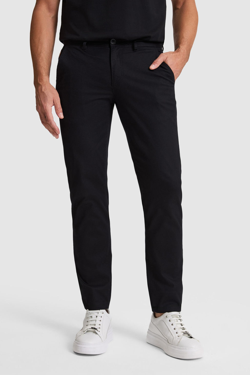 Erkek Siyah Kanvas / Chino Pantolon