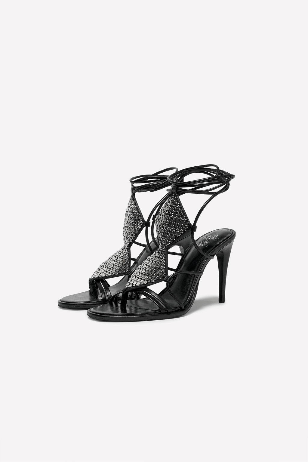 STRAPPY LEATHER SANDALS WITH STUDS LUDOVIC DE SAINT SERNIN x ZARA  фото 4