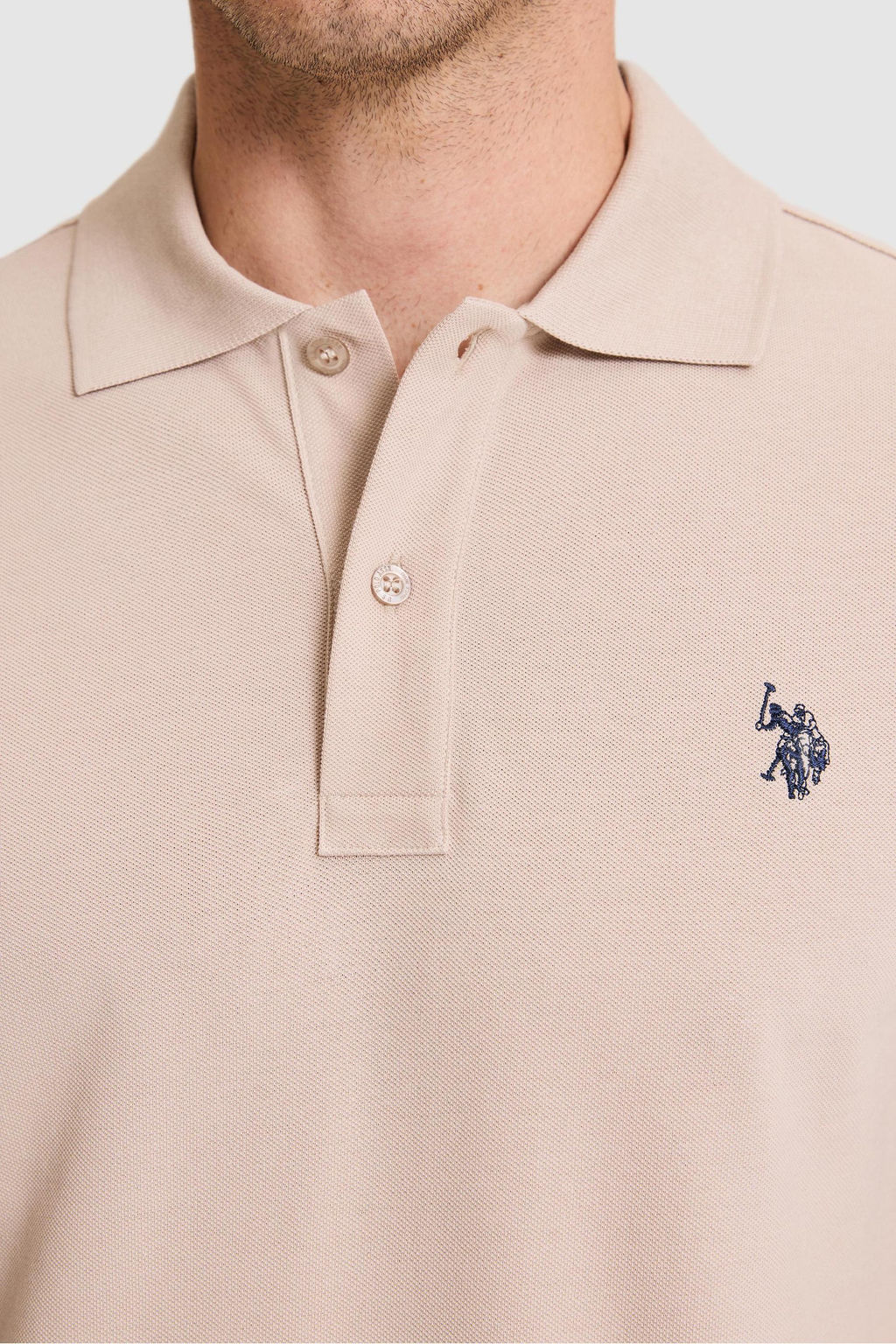Erkek Slim Fit Polo Yaka Ta_ Basic Ti__rt
