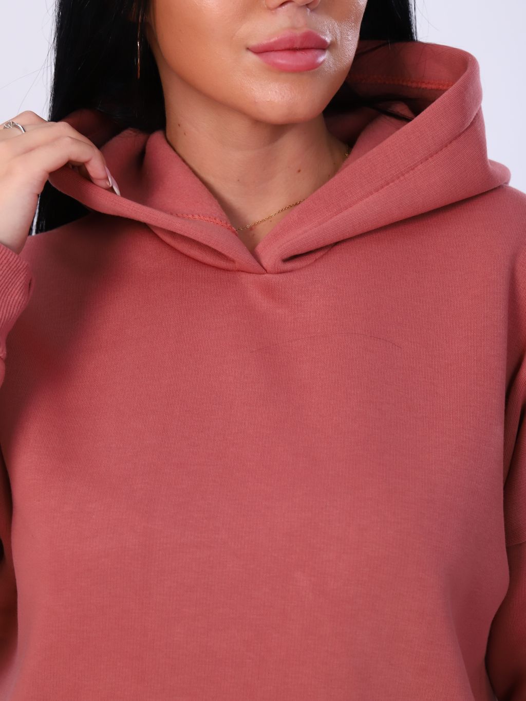 М339 Костюм Виктория с капюшоном (коричневый) - Иванушка-трикотаж фото 2