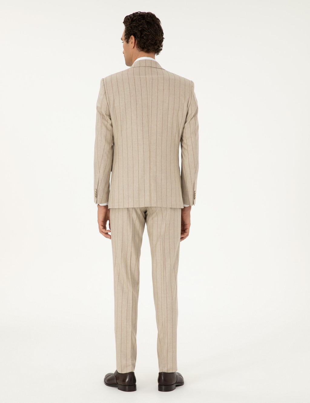 Бежевый зауженный костюм - Cacharel фото 5