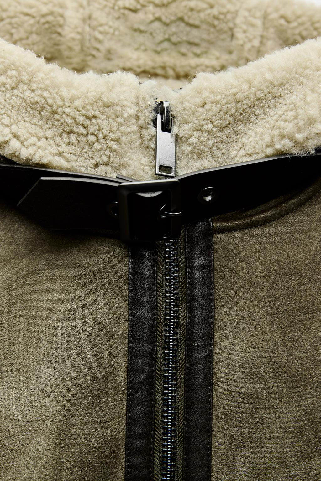 CONTRAST HOODED DOUBLE-FACED JACKET ZW COLLECTION - Zara фото 7