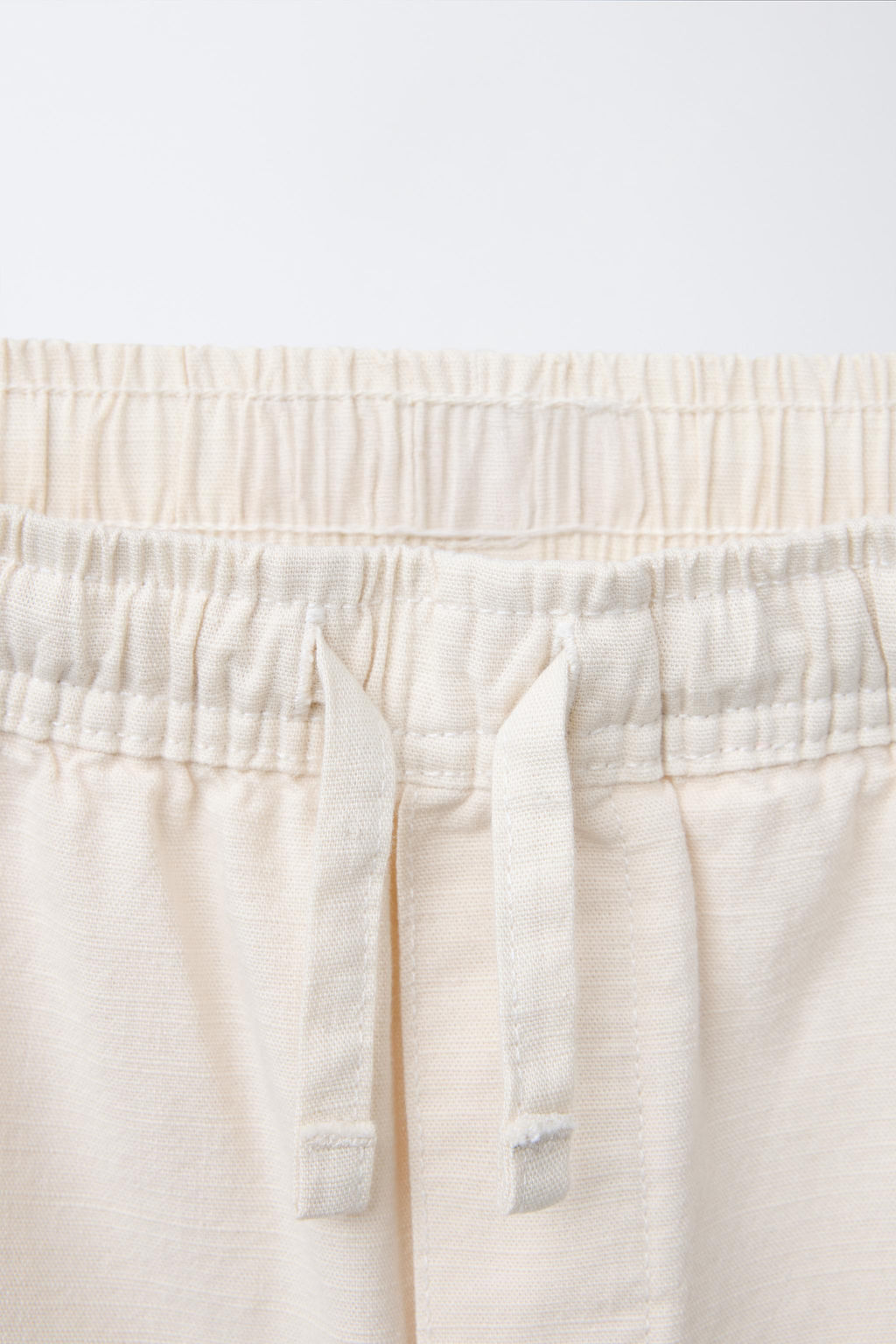 LABEL COTTON WIDE-LEG BERMUDA SHORTS - Zara фото 3