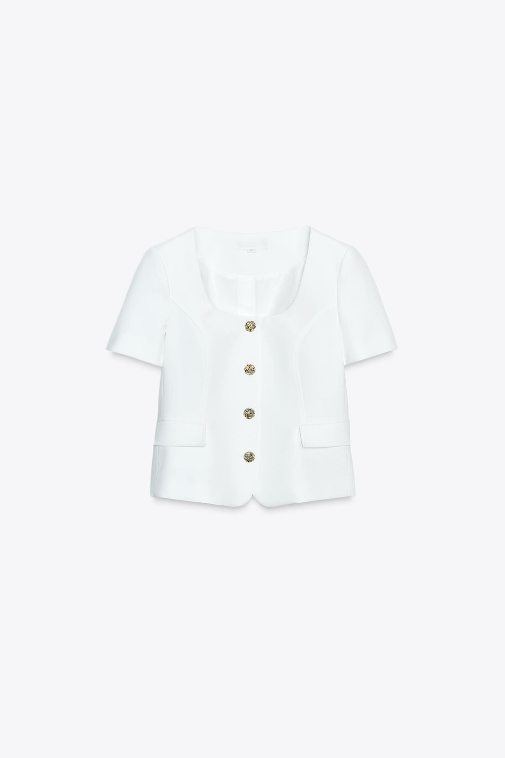 SQUARE NECK SHORT SLEEVE BLAZER - Zara фото 10