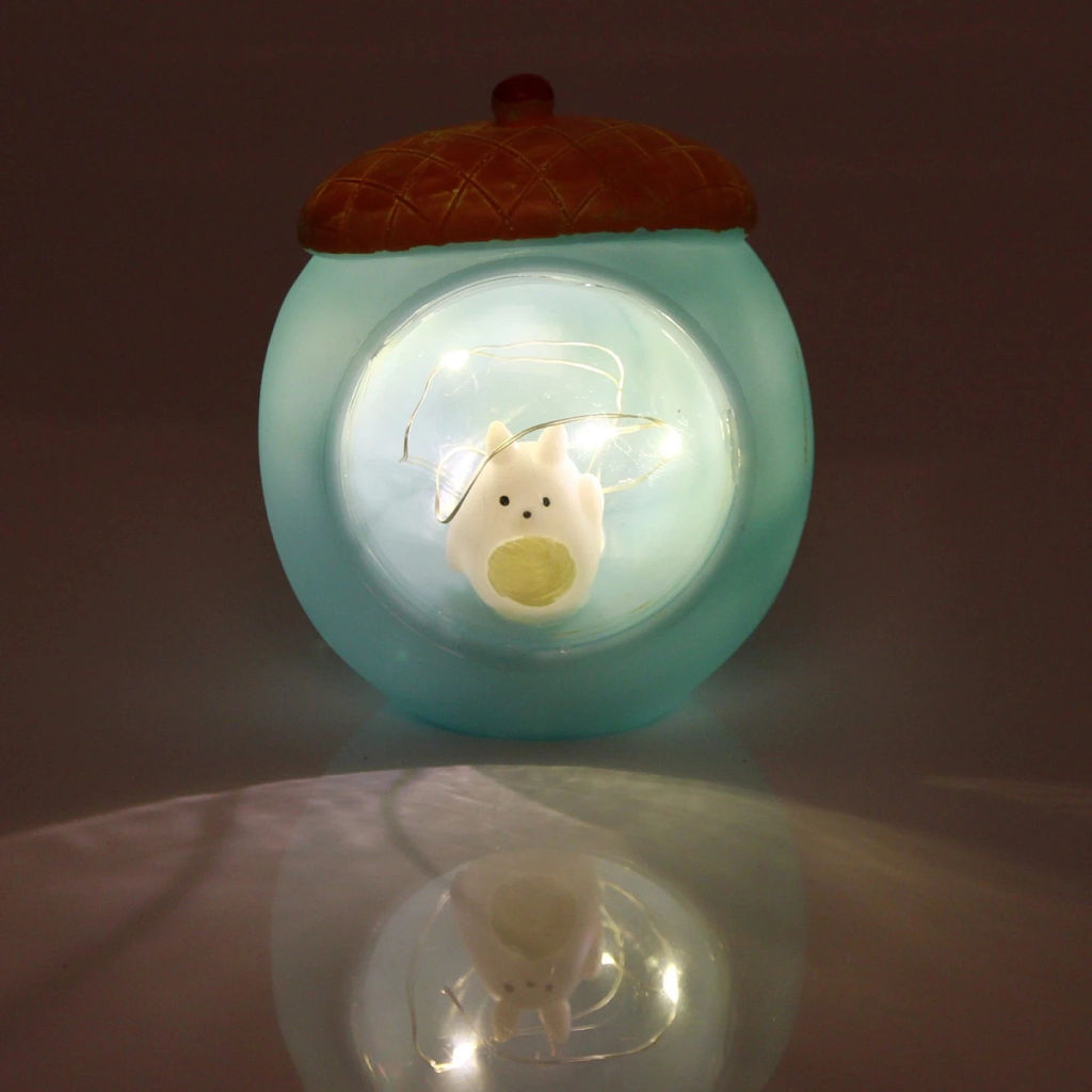 Светильник-ночник "Светлячок- Желудь" 10*6см голубой