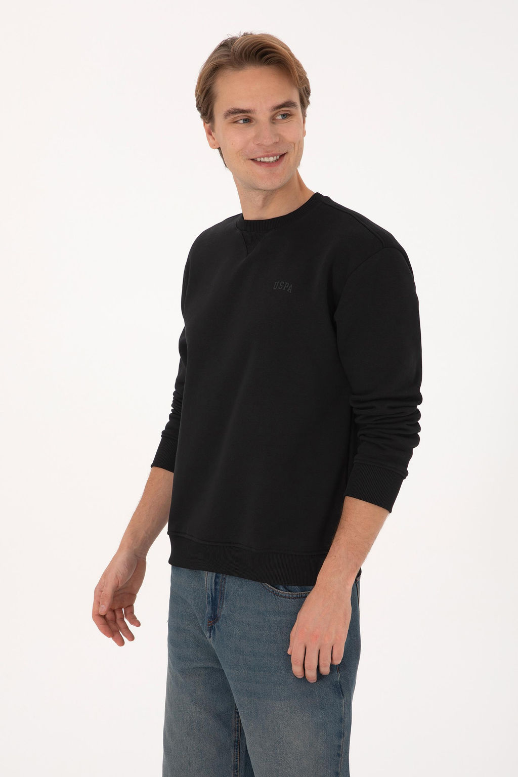 Erkek Siyah Basic Sweatshirt - U.s. polo assn фото 3