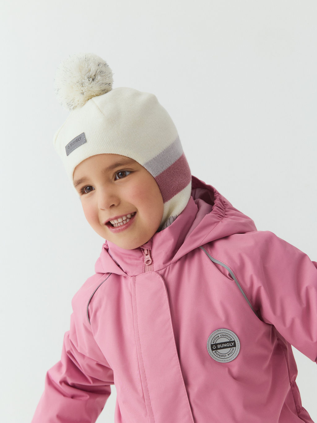 Шлем демисезонный из смесовой шерсти Колор блок "Экрю"