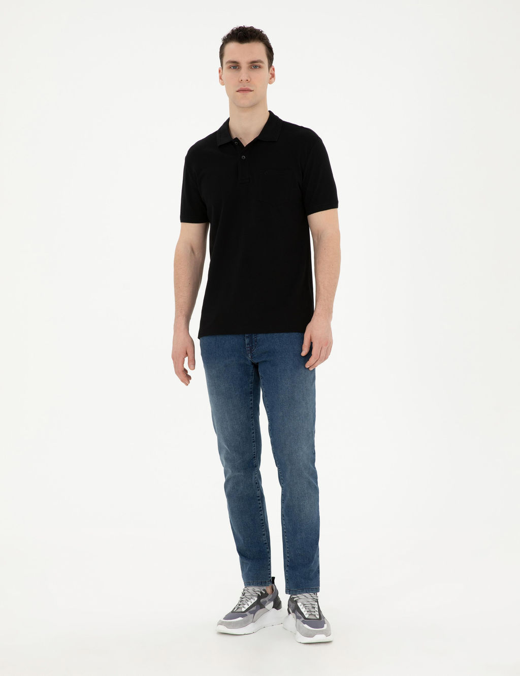 Siyah Regular Fit Basic Ti__rt - Pierre cardin фото 11