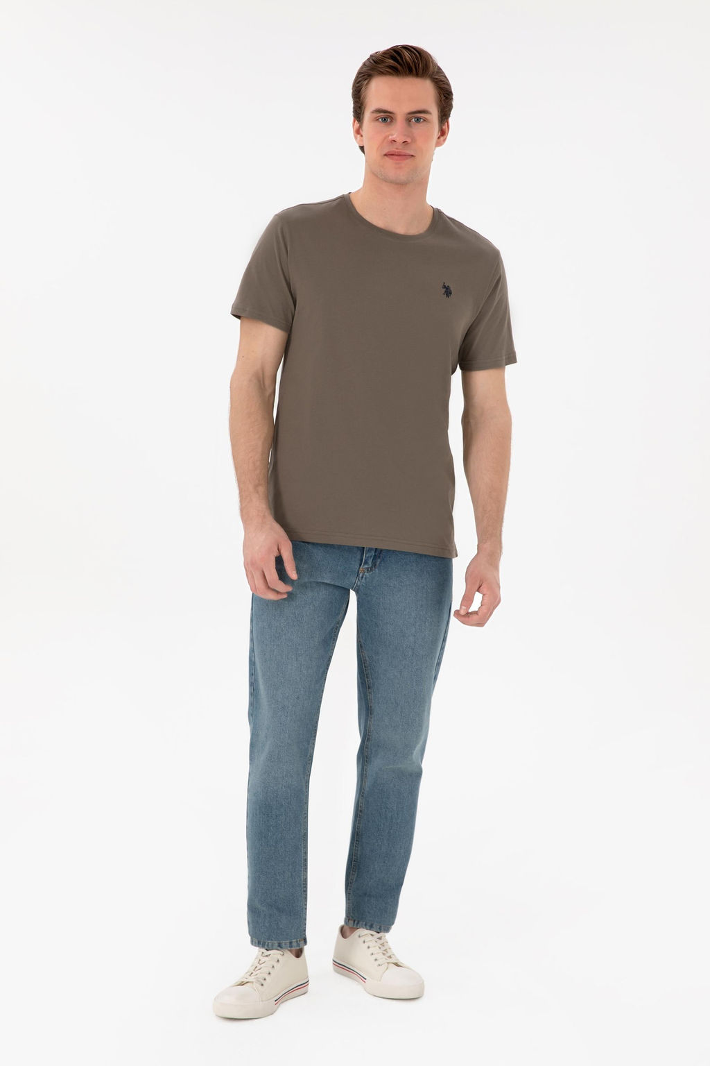 Erkek Regular Fit Bisiklet Yaka Vizon Basic Ti__rt Sepette S_rpriz _ndirim - U.s. polo assn фото 11