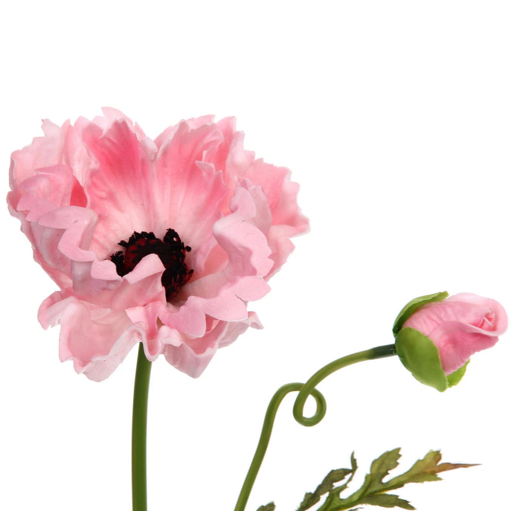 Цветок искусственный "Natur" 60см Мак розовый