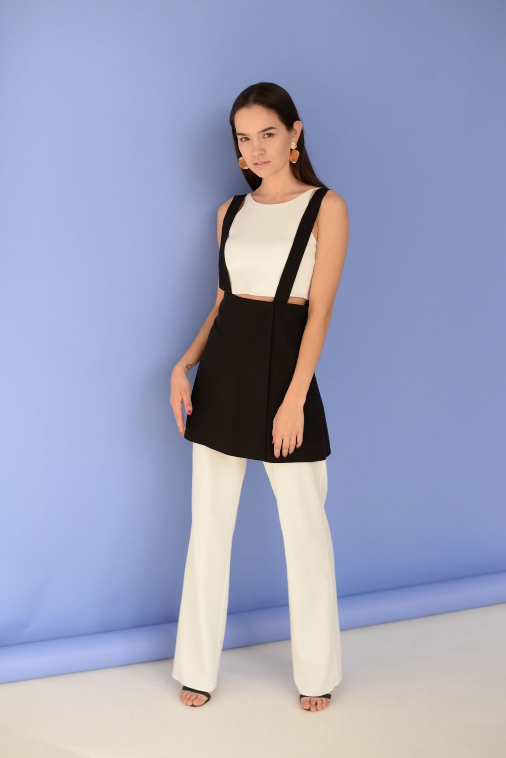 11970 Юбка-баска на бретелях чёрная - Martichelli фото 12